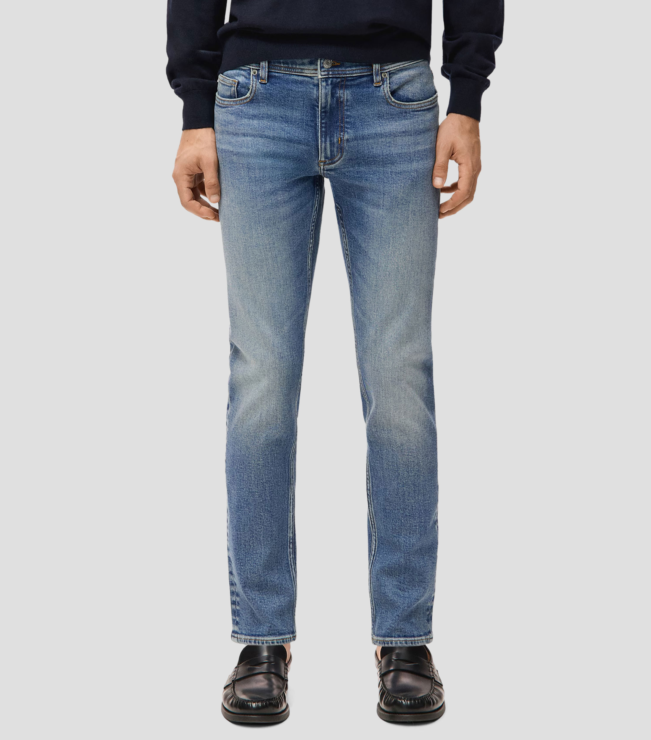 Jeans slim liso Hombre